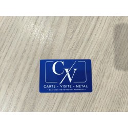 Carte de Visite Métal Bleu Foncé Premium