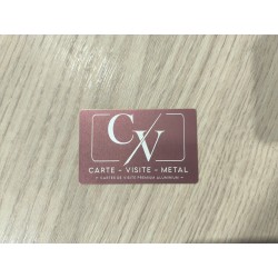 Carte de Visite Métal Rose Pâle Premium