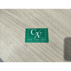 Carte de Visite Métal  Vert Premium