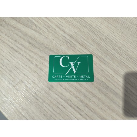 Carte de Visite Métal  Vert Premium