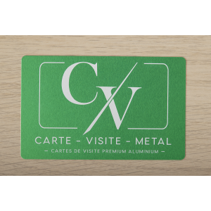 Carte de Visite Métal  Vert Premium