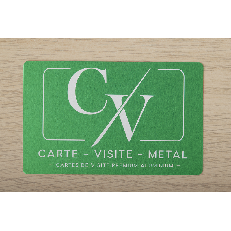 Carte de Visite Métal  Vert Premium