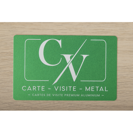 Carte de Visite Métal  Vert Premium