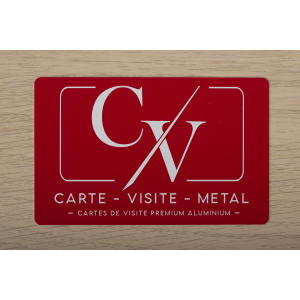 Carte de Visite Métal Rouge Premium
