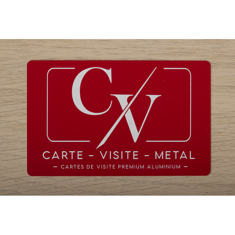 Carte de Visite Métal Rouge Premium