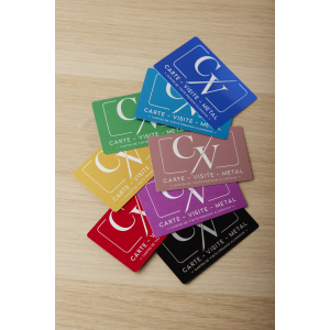 Carte de Visite Métal Rouge Premium