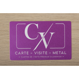 Carte de Visite Métal Violet Premium