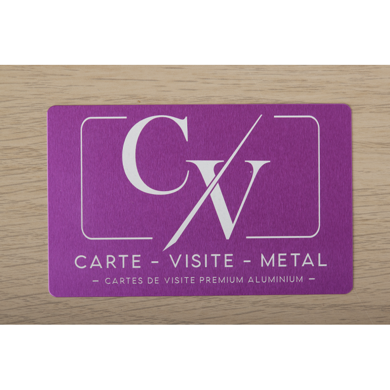 Carte de Visite Métal Violet Premium