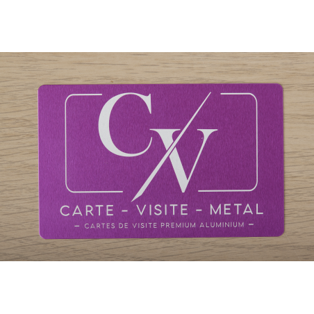 Carte de Visite Métal Violet Premium