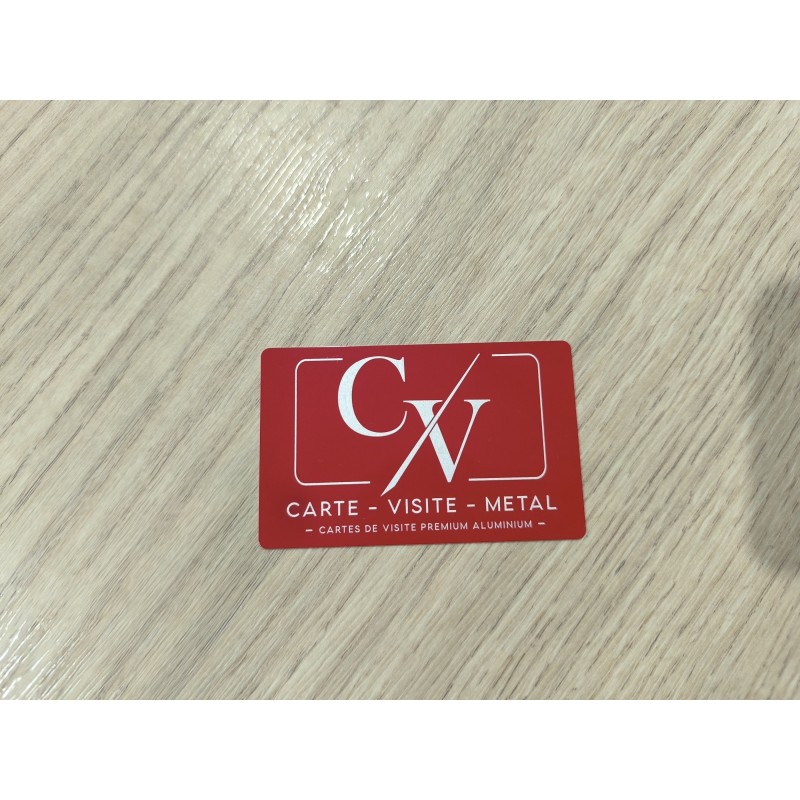 Carte de Visite Métal Rouge Premium