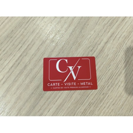 Carte de Visite Métal Rouge Premium