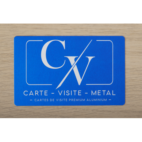 Carte de Visite Métal Bleu Foncé Premium