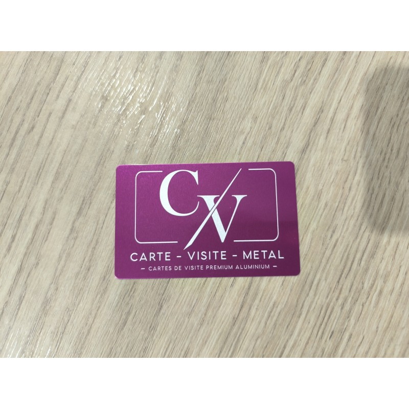 Carte de Visite Métal Violet Premium
