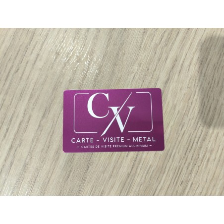 Carte de Visite Métal Violet Premium