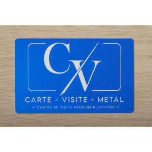 Carte de Visite Métal Unitaire + Tour de coup Alu